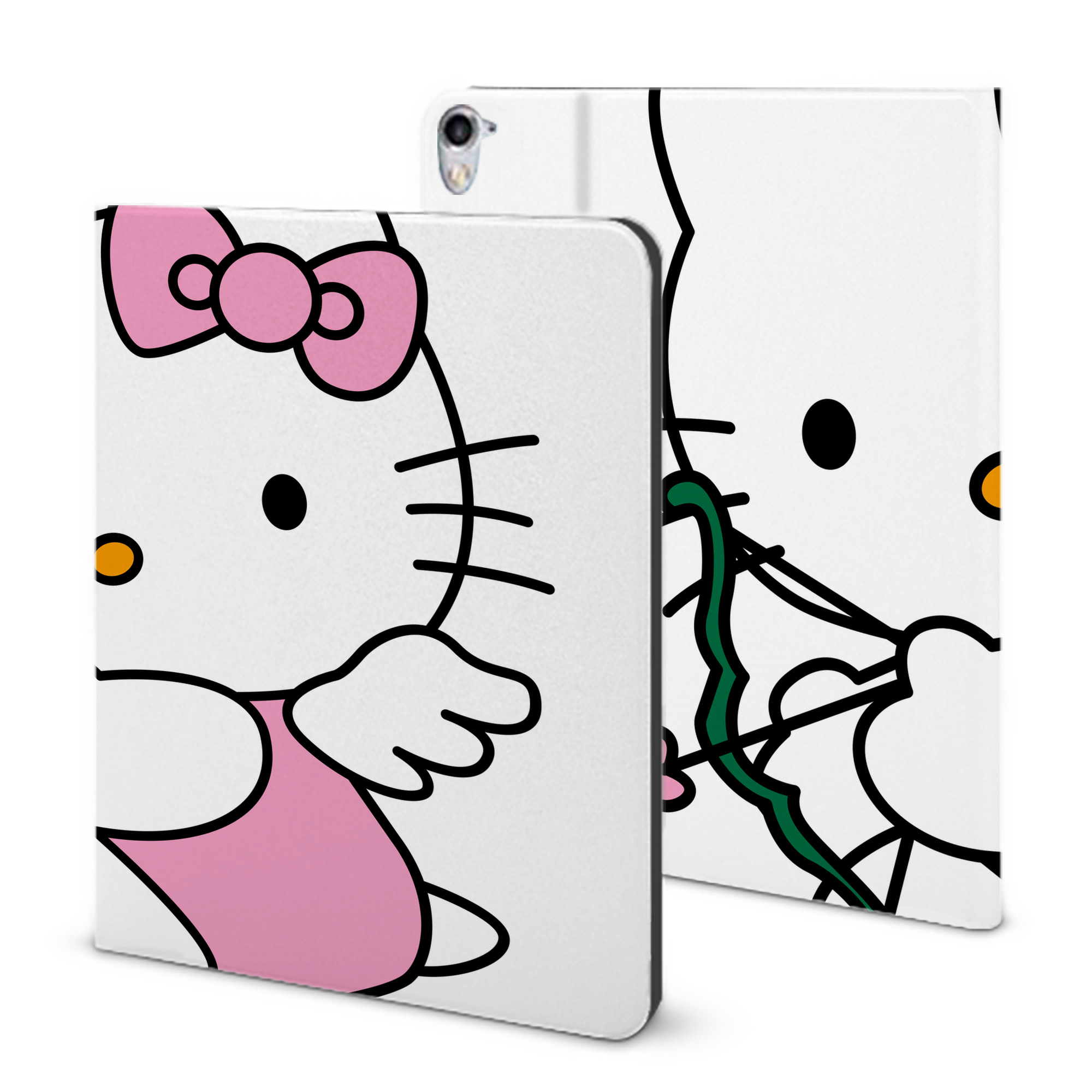 （画像用） Hello Kitty ハローキティ IPad ケース ブック型 PUレザー TPU 耐衝撃 軽量 薄型 ペン収納なし 全面保護 IPad 各モデル対応